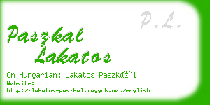 paszkal lakatos business card